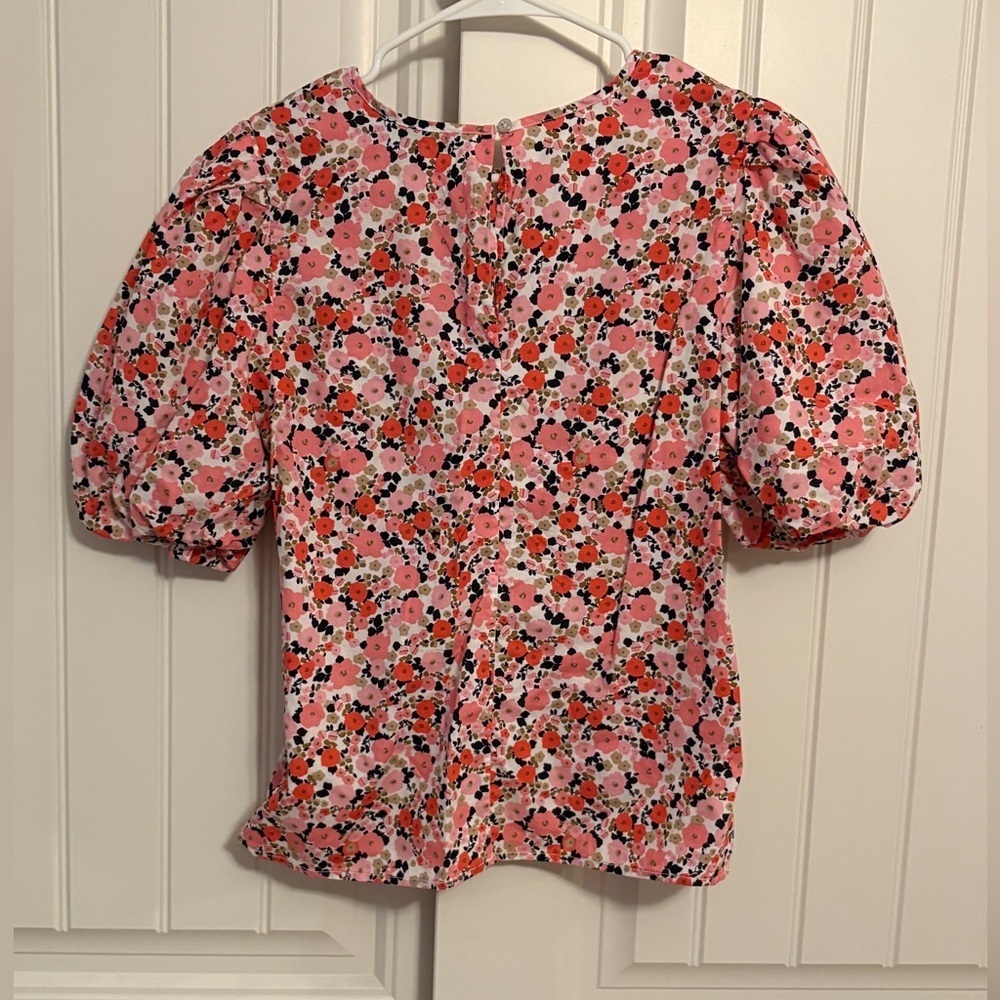 Tommy Hilfiger Ditzy Floral Puff Sleeve Top size Small - Picture 6 of 6